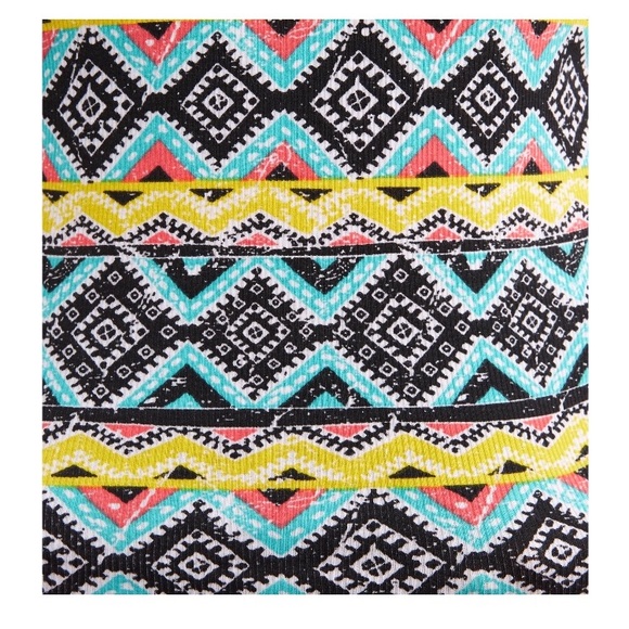 Aztec Print Women's Rib Tank Top - Picture 3 of 7